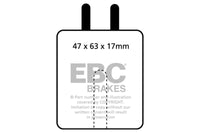 EBC 59-65 Aston Martin DB4 3.7 Vantage Greenstuff Front Brake Pads - Burkken Auto Parts