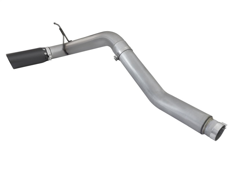 aFe LARGE BORE HD 5in DPF-Back SS Exhaust w/ Black Tip 2016 Nissan Titan 5.0L V8 (td) CC SB - Burkken Auto Parts