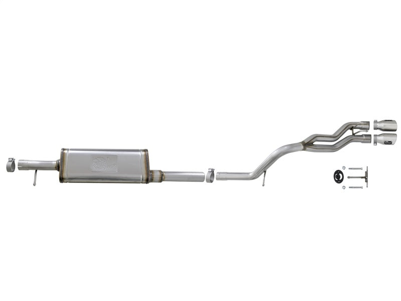 aFe Rebel Series 2.5in SS Cat-Back Exhaust w/ Polished Tip 07-18 Jeep Wrangler (JK) V6 3.6/3.8L 4dr - Burkken Auto Parts