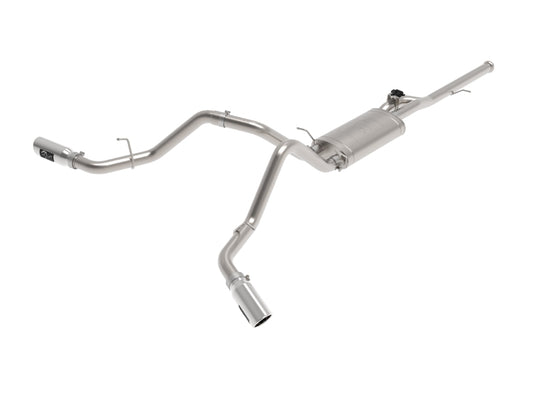 aFe Gemini XV 3in 304SS CB Exhaust w/ Cutout 14-19 GM Trucks 4.3/5.3L w/ Pol Tips - CrewCab/Extended - Burkken Auto Parts
