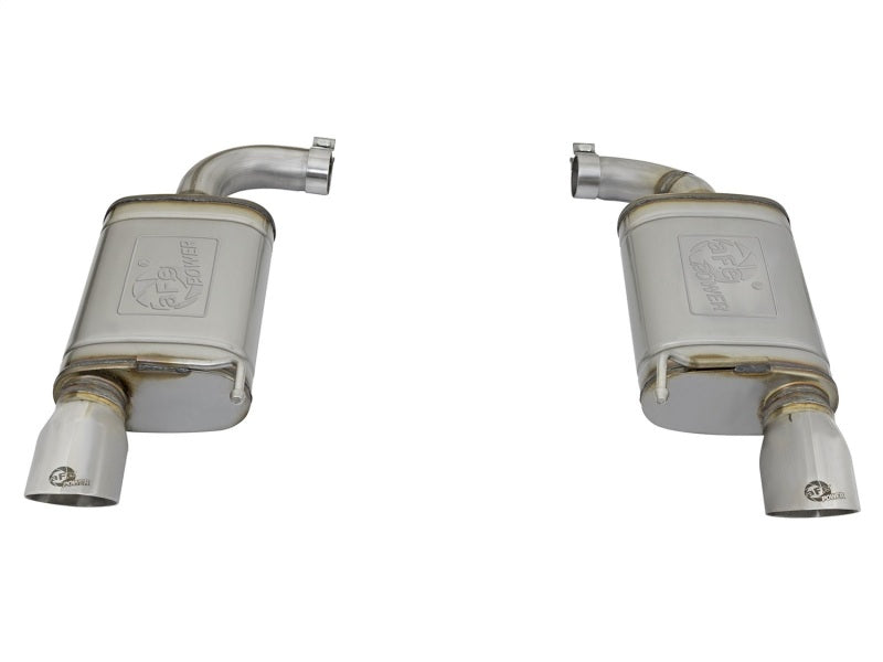 aFe MACHForce XP 2.5in 409 Stainless Axle Back Exhaust w/Stainless Tips 15-17 Ford Mustang I4-2.3L - Burkken Auto Parts