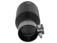 aFe MACH Force-Xp Univ 304 SS Double-Wall Clamp-On Exhaust Tip - Black - 3in Inlet - 4.5in Outlet - Burkken Auto Parts