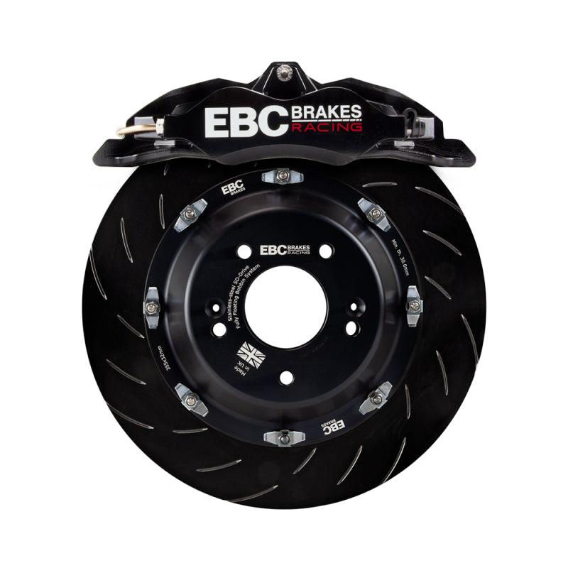 EBC Racing 11-18 Ford Focus ST (Mk3) Black Apollo-4 Calipers 355mm Rotors Front Big Brake Kit - Burkken Auto Parts