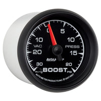 Autometer ES 52.4mm 30 In. HG/20 PSI Vacuum/Boost Gauge - Burkken Auto Parts