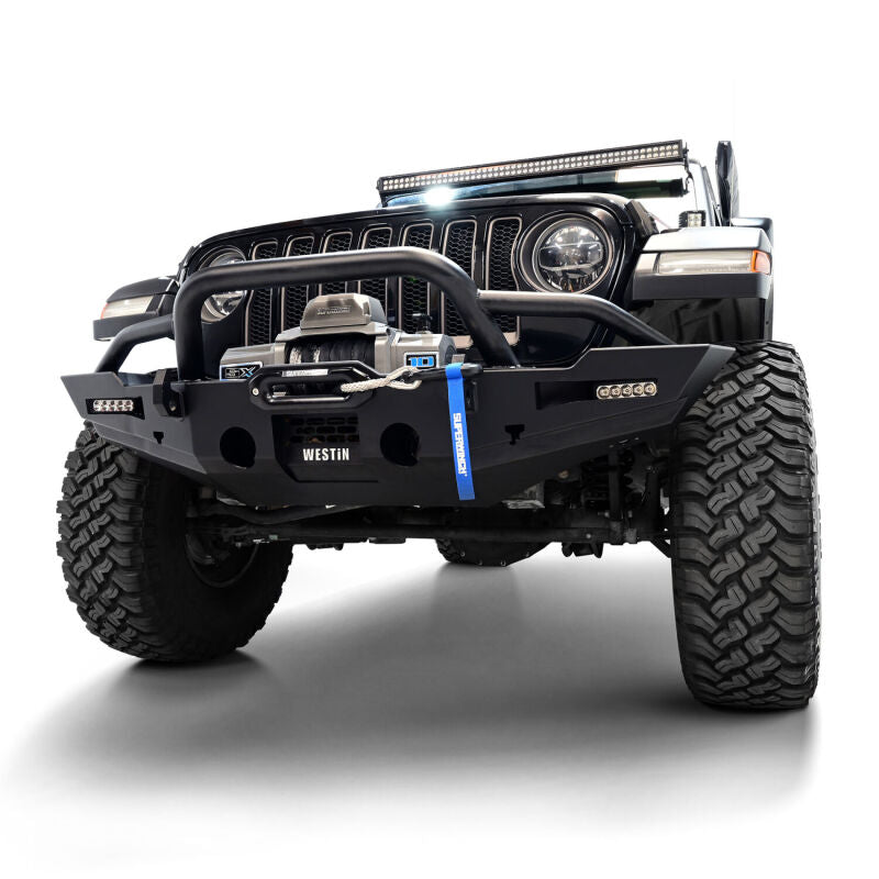 Westin 20-25 Jeep Gladiator / 18-25 Wrangler JL XTS Round Bull Bar - Tex. Blk - Burkken Auto Parts