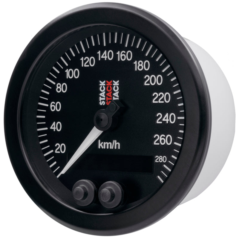 Autometer Stack Instruments 88mm 0-290 KM/H GPS Speedometer - Black - Burkken Auto Parts