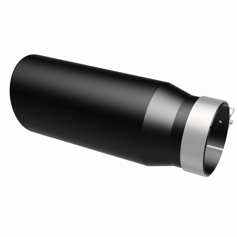 MagnaFlow Tip Stainless Black Coated Single Wall Round Single Outlet 5in Dia 4in Inlet 13in L - Burkken Auto Parts