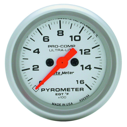 Autometer Ultra-Lite 60mm 0-1600 Deg F Digital Stepper Motor Electronic EGT Gauge - Burkken Auto Parts