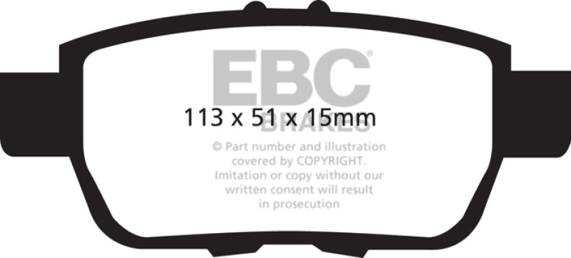 EBC 09-14 Acura TL 3.5 Greenstuff Rear Brake Pads - Burkken Auto Parts