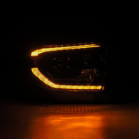 AlphaRex 14-21 Toyota Tundra PRO-Series Projector Headlights Black w/Seq. Sig. + DRL - Burkken Auto Parts