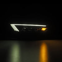 AlphaRex 15-17 Ford Mustang NOVA LED Proj HL Alpha-Black w/Activ Light/Seq. Signal + Switchback DRL - Burkken Auto Parts
