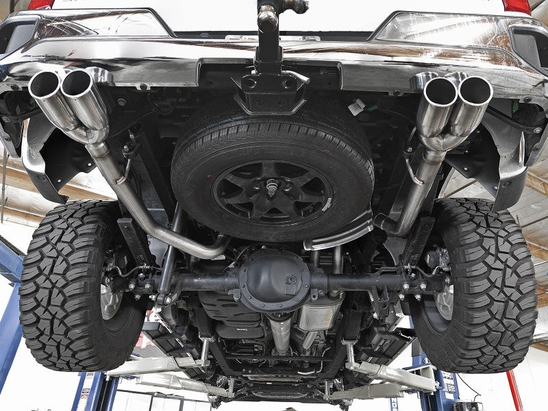 aFe Vulcan Series 3-2.5in 304SS Exh Cat-Back w/ Pol Tips 2019 GM Silverado/Sierra 1500 L4-2.7L (t) - Burkken Auto Parts