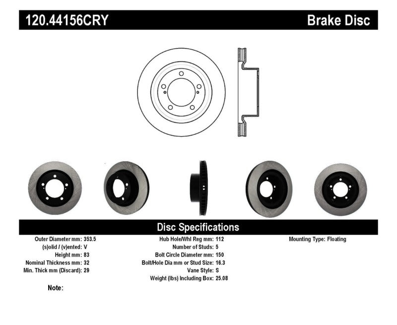Stoptech Performance Brake Rotor 13-15 Toyota Sequoia/Tundra - Burkken Auto Parts