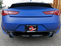 aFe POWER Takeda 2.5in 304 SS Axle-Back Exhaust w/ Blue Flame Tips 17-19 Infiniti Q60 V6-3.0L (tt) - Burkken Auto Parts