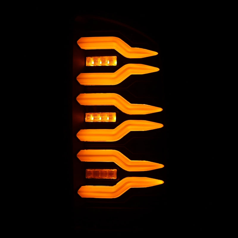 AlphaRex 02-06 Dodge Ram 1500/03-06 Dodge Ram 2500+3500 Luxx-Series LED Tail Lights (Pair) Black - Burkken Auto Parts