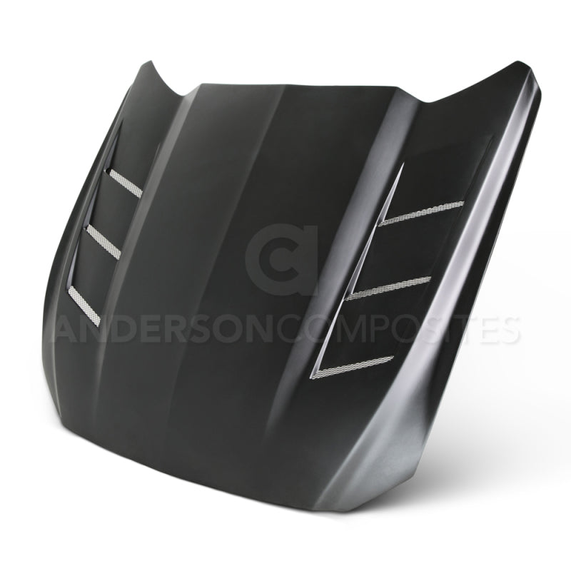 Anderson Composites 15-16 Ford Mustang (Excl. GT350/GT350R) Fiberglass Heat Extractor Hood - Burkken Auto Parts