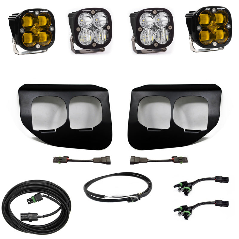 Baja Designs Ford Super Duty (20-On) Fog Lights FPK Amber SAE/Sport DC Baja Designs w/Upfitter - Burkken Auto Parts
