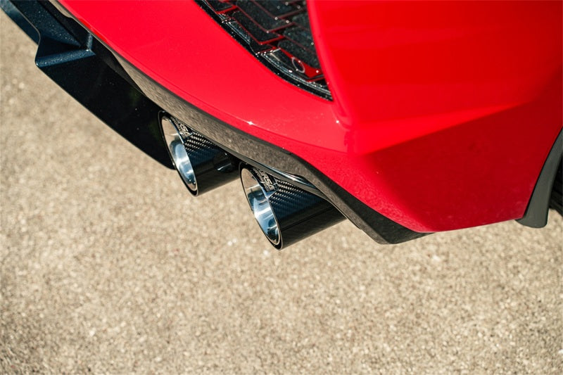 Corsa 20-25 Chevrolet Corvette C8 RWD 3in Xtreme Cat-Back Exhaust w/4.5in Carbon Fiber Polished Tips - Burkken Auto Parts