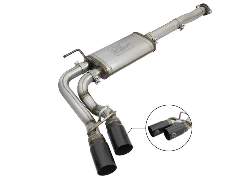 aFe Power Rebel Series 3in 409SS Cat-Back Exhaust w/ Black Tips 05-15 Toyota Tacoma V6-4.0L - Burkken Auto Parts