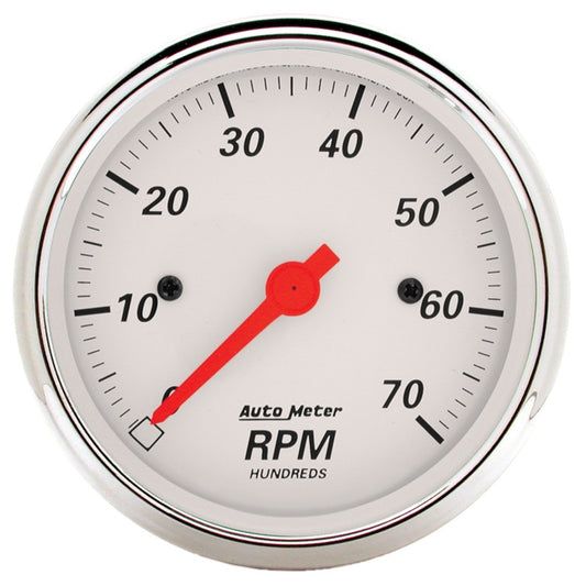 Autometer Arctic White 3-1/8in 7K RPM In Dash Tachometer Gauge - Burkken Auto Parts