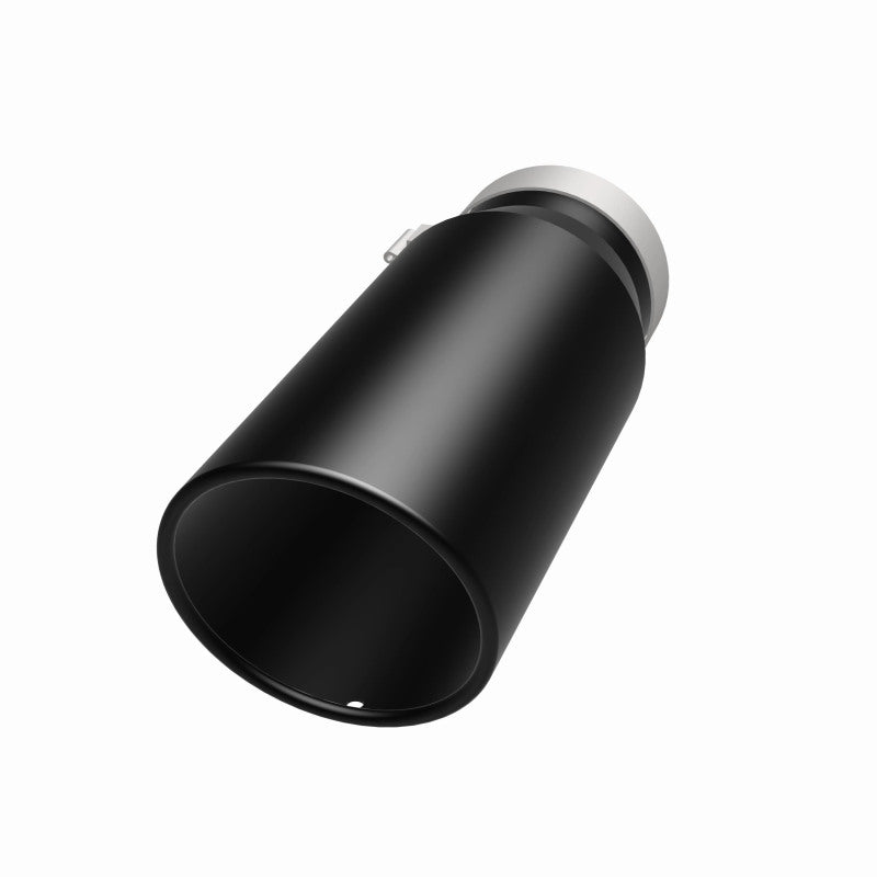 MagnaFlow Tip Stainless Black Coated Single Wall Round Single Outlet 5in Dia 4in Inlet 13in L - Burkken Auto Parts