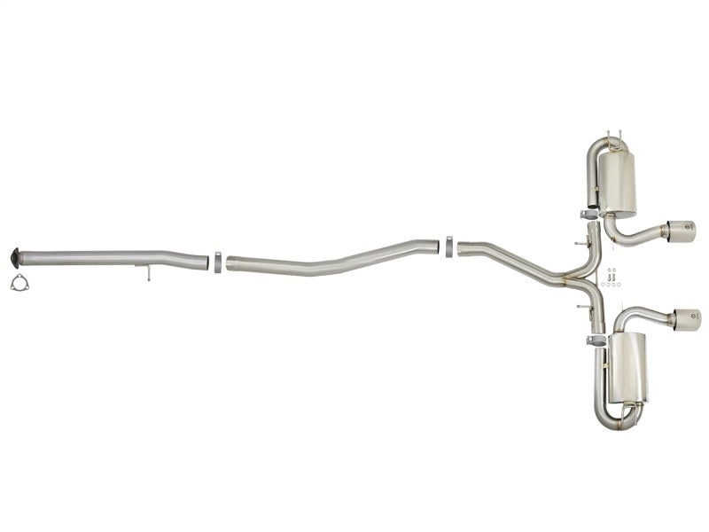aFe Takeda 3in 304 SS Cat-Back Exhaust System w/ Polished Tips 2017 Honda Civic Si I4 1.5L (t) - Burkken Auto Parts