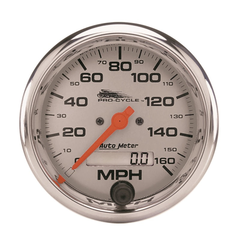 Autometer Pro-Cycle Gauge Speedo 3 3/4in 160 Mph Elec Silver - Burkken Auto Parts