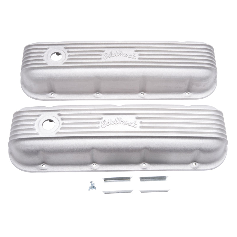 Edelbrock Valve Cover Classic Series Chevrolet 1965 and Later 396-502 V8 Satin - Burkken Auto Parts