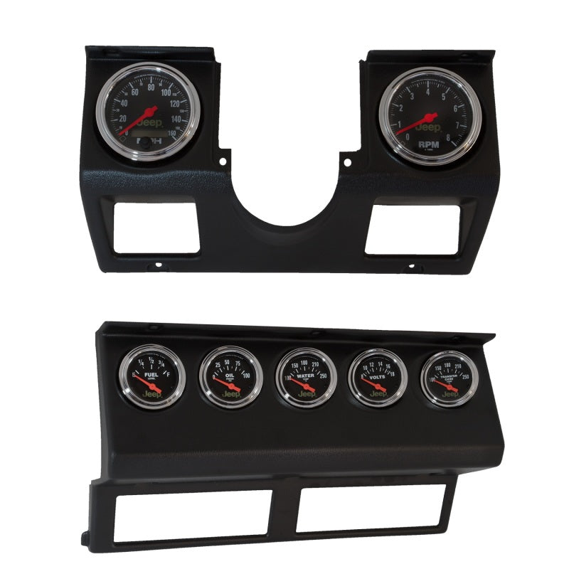 Autometer 87-96 Jeep Wrangler YJ 7pc Direct-Fit Dash Gauge Kit - Burkken Auto Parts
