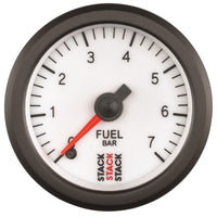 Autometer Stack 52mm 0-7 Bar M10 Male Pro Stepper Motor Fuel Pressure Gauge - White - Burkken Auto Parts