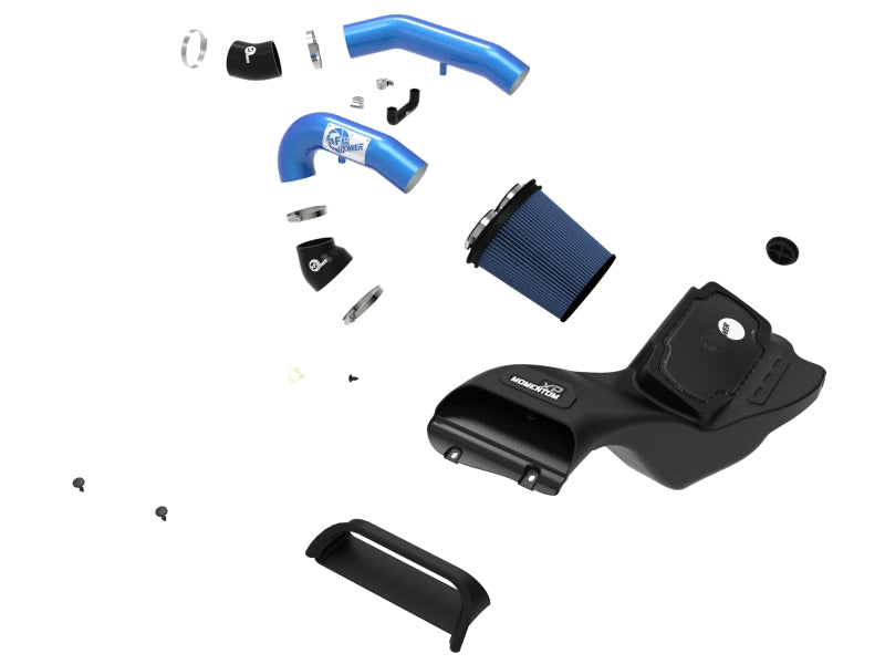 aFe 21-22 Ford F-150 Raptor V6-3.5L(tt) Momentum XP Cold Air Intake System - Blue w/ Pro 5R Filter - Burkken Auto Parts