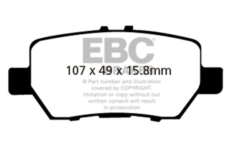EBC 05-08 Acura RL 3.5 Redstuff Rear Brake Pads - Burkken Auto Parts