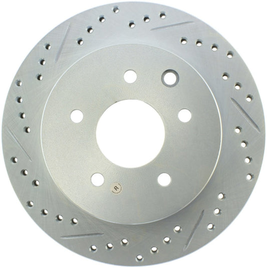StopTech Select Sport Nissan Slotted and Drilled Right Rear Rotor - Burkken Auto Parts