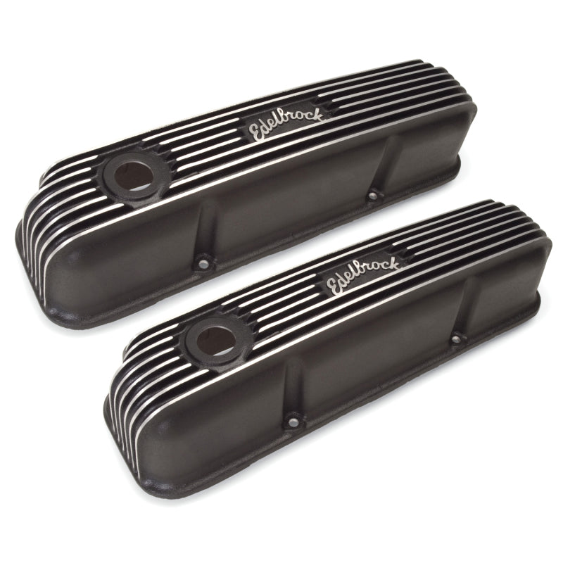 Edelbrock Valve Cover Classic Series Ford 1958-1976 FE V8 Black - Burkken Auto Parts