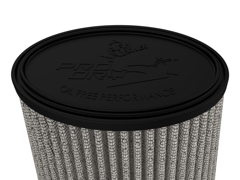 aFe Magnum (3x4-3/4)in Flange ID x (4x5-3/4)in Base x (2-1/2x4-1/4) FLOW Pro DRY S Air Filter (Pair) - Burkken Auto Parts
