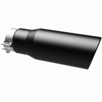 MagnaFlow Tip Stainless Black Coated Single Wall Round Single Outlet 5in Dia 3.5in Inlet 14.5in L - Burkken Auto Parts