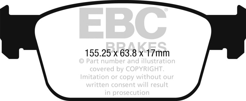 EBC 2017+ Audi A4 2.0L Turbo (B9) Greenstuff Front Brake Pads - Burkken Auto Parts