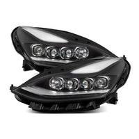AlphaRex 17-22 Tesla Model 3/20-23 Model Y NOVA-Series LED Proj Headlights Blk w/Actv Lgt & Seq.Sig - Burkken Auto Parts