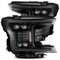 AlphaRex 18-20 Ford F-150 NOVA LED Proj Headlight Plank Style Alpha Blk w/Activ Light/Seq Signal/DRL - Burkken Auto Parts