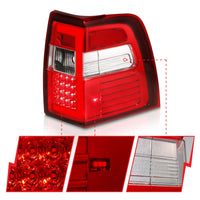 ANZO 07-17 For Expedition LED Taillights w/ Light Bar Chrome Housing Red/Clear Lens - Burkken Auto Parts