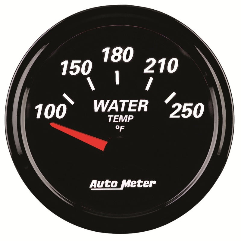 Autometer Designer Black II 52mm 250 Deg F Water Temp Gauge - Burkken Auto Parts