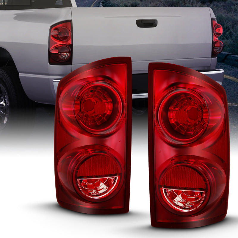 ANZO 2007-2009 Dodge Ram 1500 Tail Light Red Lens (OE) - Burkken Auto Parts