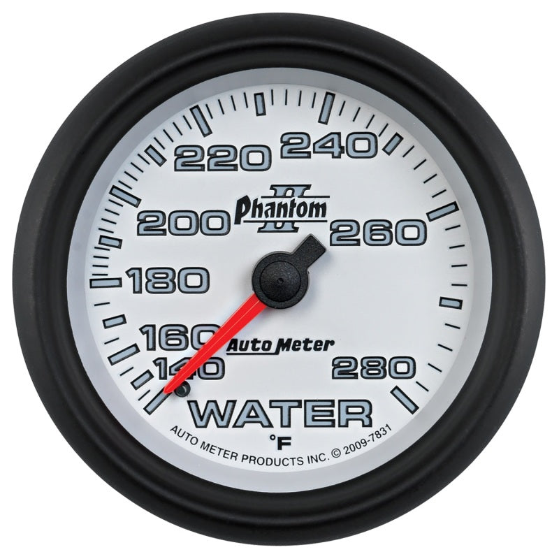 Autometer Phantom II 2-5/8in 140-280 Degree F Mechanical Water Gauge - Burkken Auto Parts