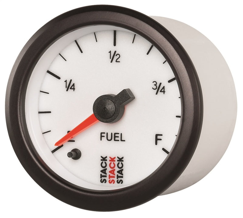 Autometer Stack 52mm 0-280 Ohm Programmable Pro Stepper Motor Fuel Level Gauge - White - Burkken Auto Parts