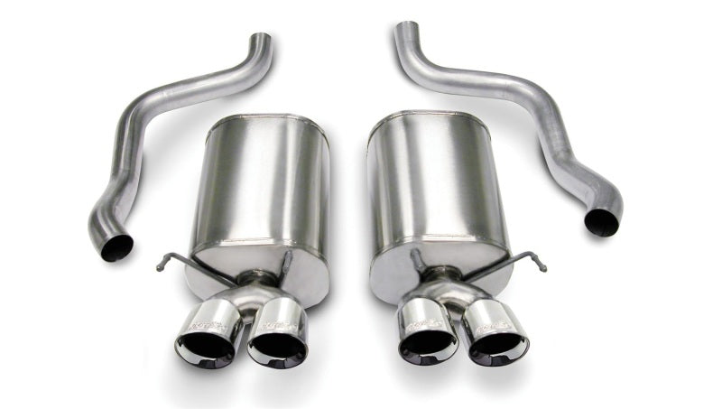 Corsa 2005-2007 Chevrolet Corvette C6 6.0L V8 Polished Sport Axle-Back Exhaust - Burkken Auto Parts