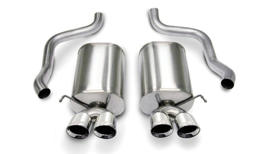 Corsa 2005-2007 Chevrolet Corvette C6 6.0L V8 Polished Sport Axle-Back Exhaust - Burkken Auto Parts