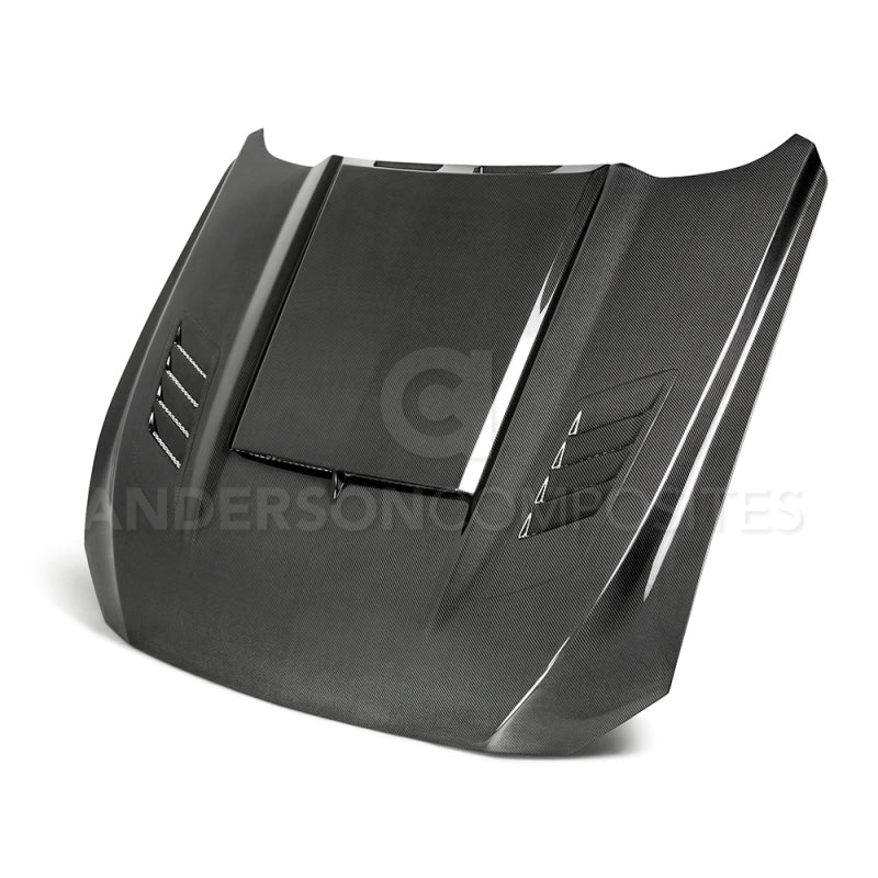 Anderson Composites 2018-2019 Ford Mustang Ram Air Double Sided Carbon Fiber Hood - Burkken Auto Parts