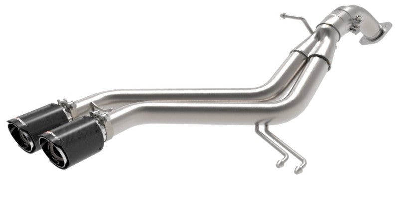 aFe Takeda 13-17 Hyundai Veloster L4-1.6L 2-1/2in 304 SS Axle-Back Exhaust w/ Carbon Fiber Tips - Burkken Auto Parts
