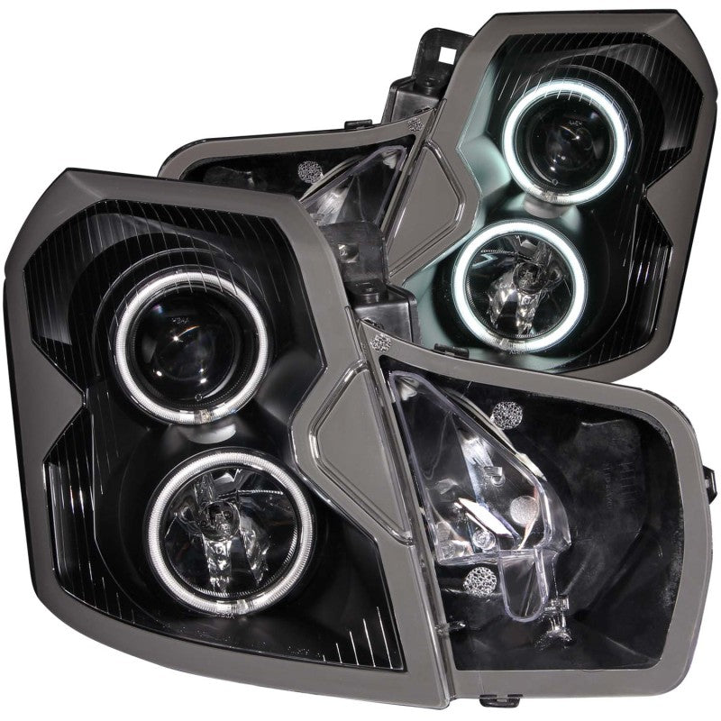 ANZO 2003-2007 Cadillac CTS Projector Headlights w/ Halo Black (CCFL) - Burkken Auto Parts