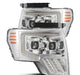 AlphaRex 09-14 Ford F-150 PRO-Series Projector Headlights Plank Style Chrm w/Activ Light/Seq Signal - Burkken Auto Parts